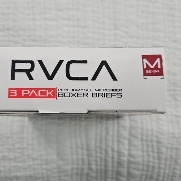 RVCA Men's Microfiber Boxer Briefs Size M (32-34) 3-Pack Stretch Flex Fit NIB - Picture 12 of 12
